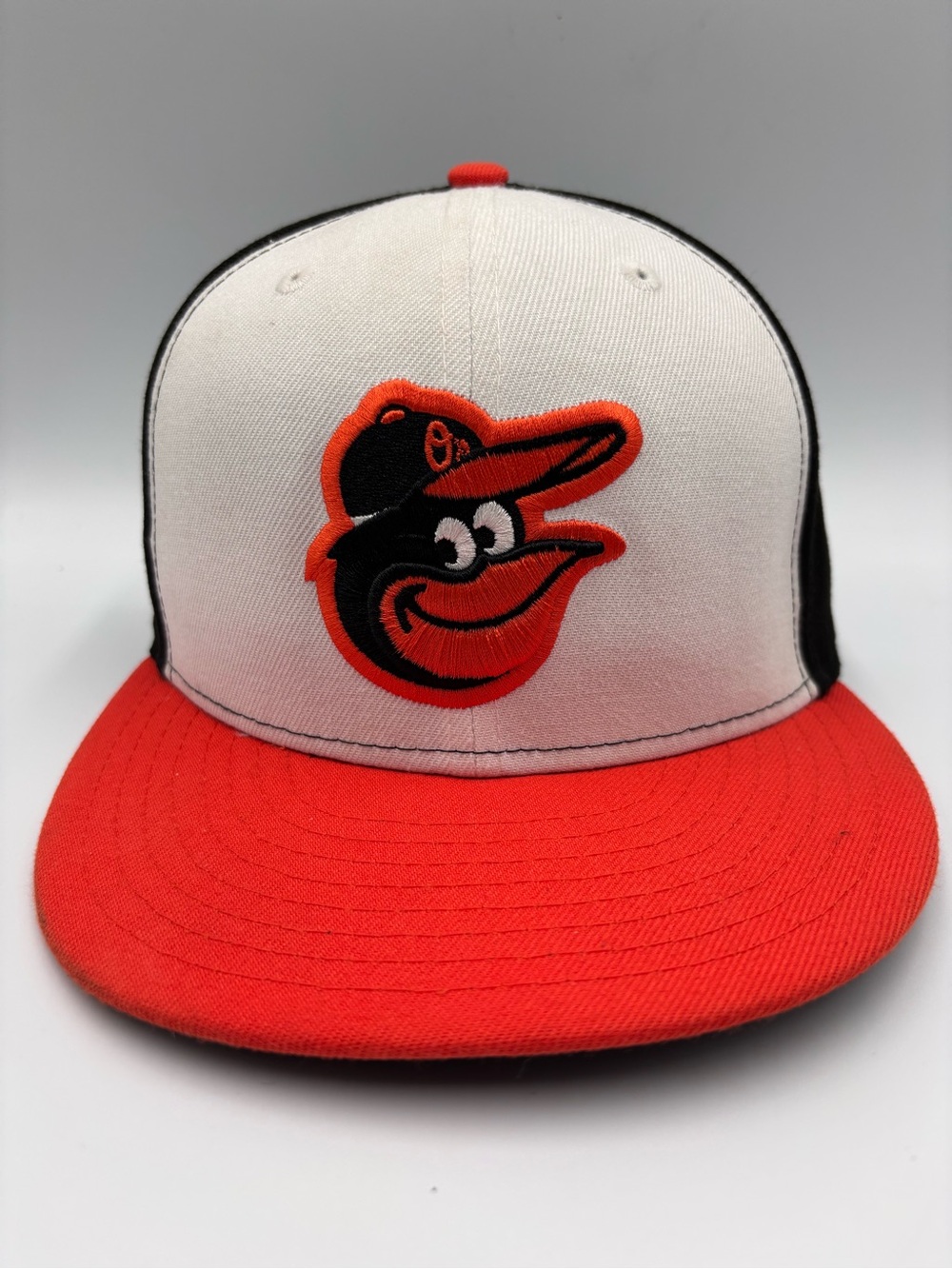New Era Baltimore Orioles White Black Orange Fitted Hat